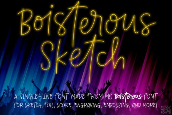 Boisterous Sketch: The Single-Line Font for Modern Makers