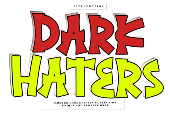Dark Haters: A Handwritten Font with a Modern Edge