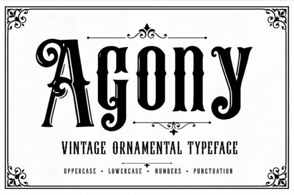 Introducing Agony: A Vintage Gothic Font for Bold Statements