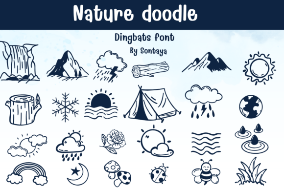 Nature Doodle: A Playful Typeface for Creative Brands