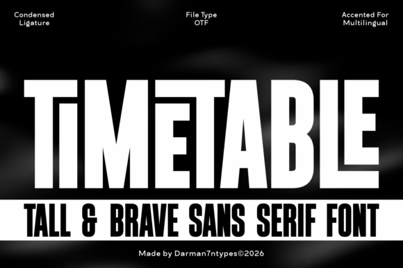 Timetable: The Bold Condensed Font for Modern Brands