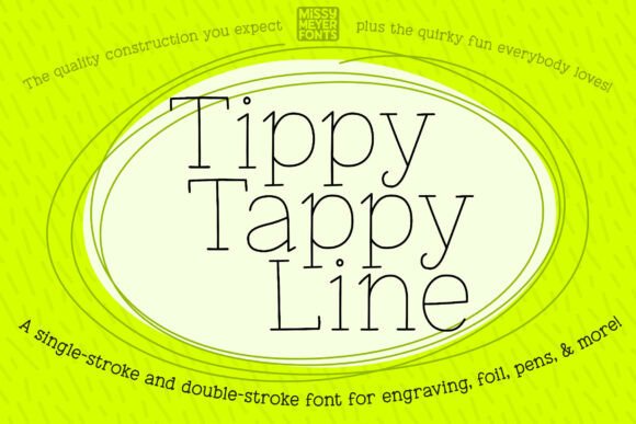 Tippy Tappy Line: The Charming Single-Line Font for Modern Makers